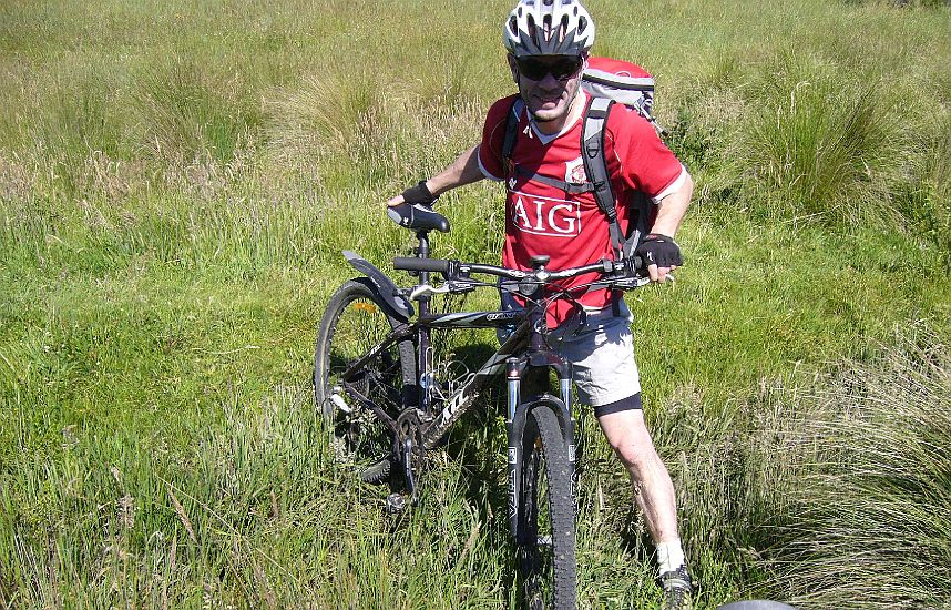 15-Ryan takes the easy way through the mudy bog.JPG